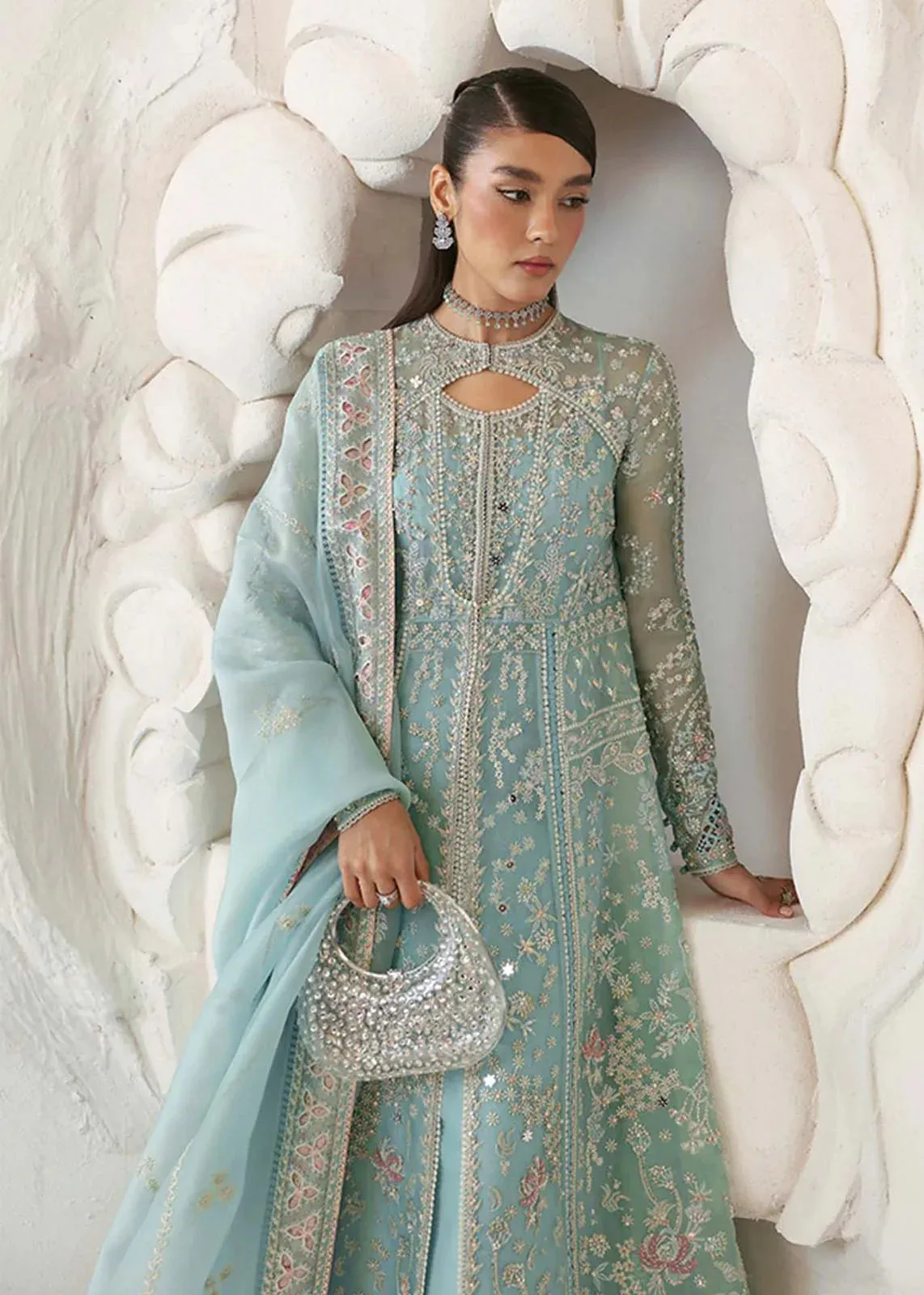 Suffuse Freeshia RTW'24 Green Organza – view 3 – Poshaq