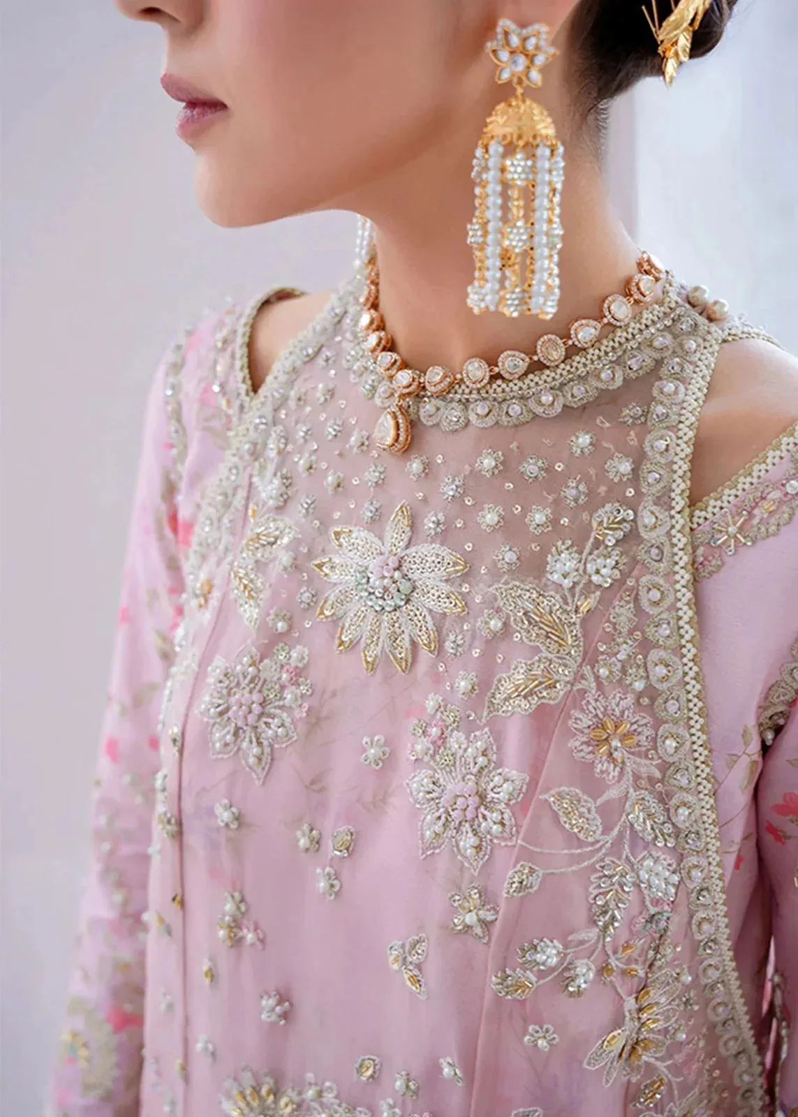 Suffuse Freeshia RTW'24 Silver Raw Silk – view 3 – Poshaq