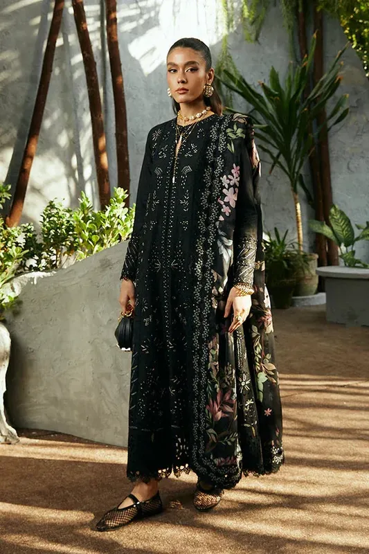 Suffuse Casual Pret Eid 24 Black – view 1 – Poshaq
