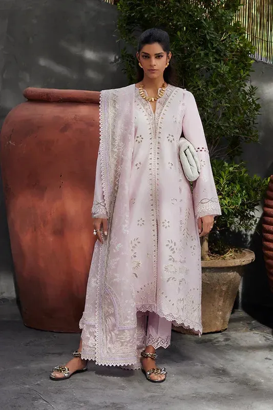 Suffuse Casual Pret Eid 24 Lilac Organza – view 1 – Poshaq