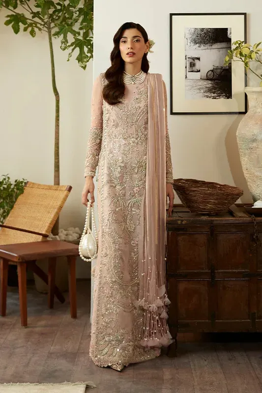 Suffuse LUXURY PRET Fuchsia Raw Silk – view 1 – Poshaq