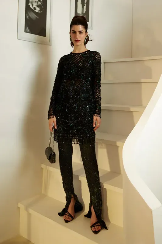 Suffuse LUXURY PRET Black Net – view 1 – Poshaq