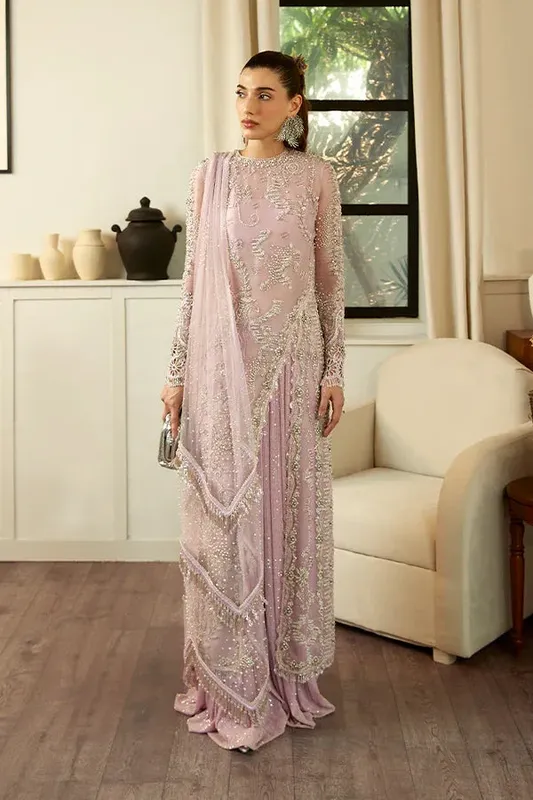 Suffuse LUXURY PRET Lilac Organza – view 1 – Poshaq