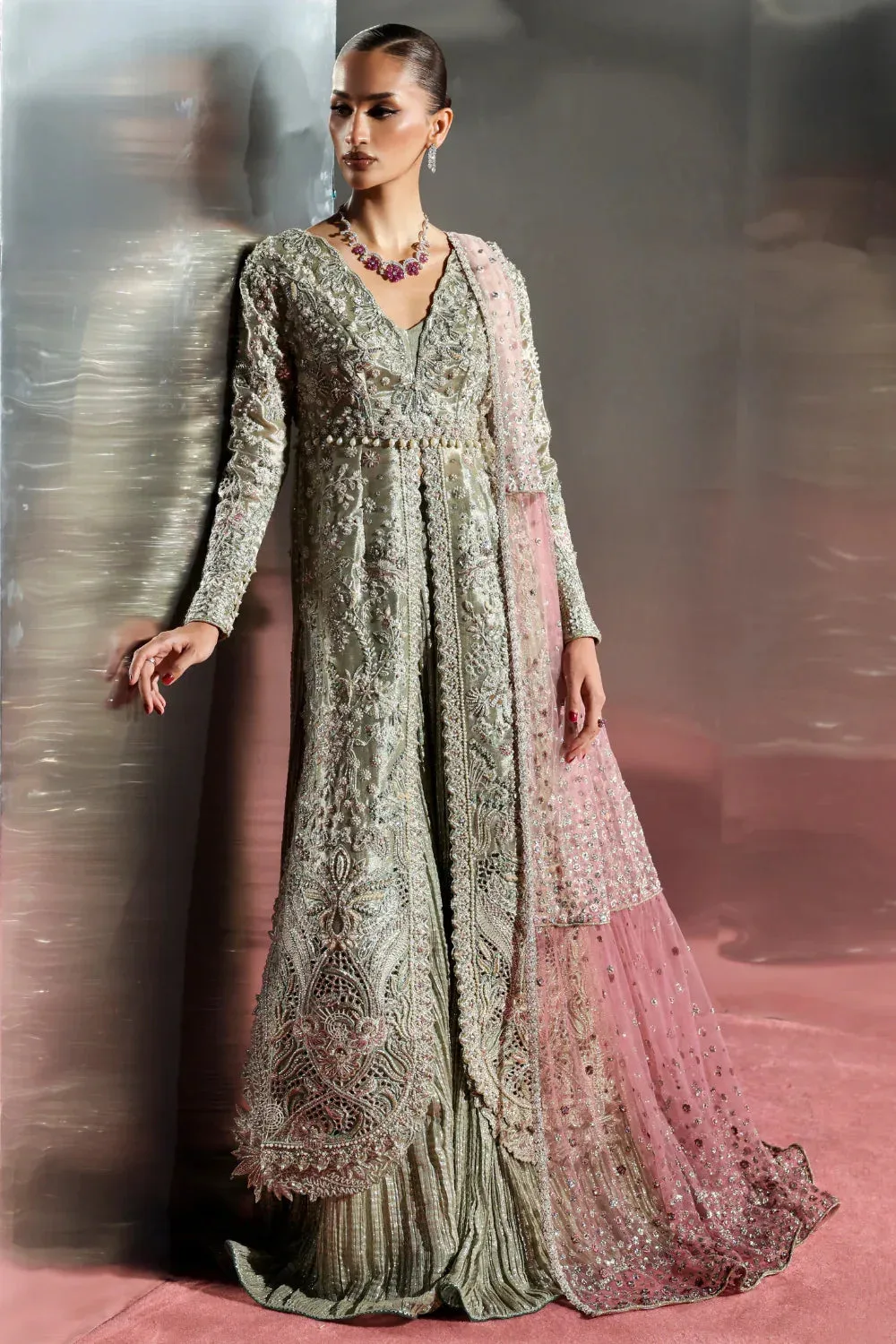Soraya Oriana Luxury Formals 26 Green Tissue – view 1 – Poshaq