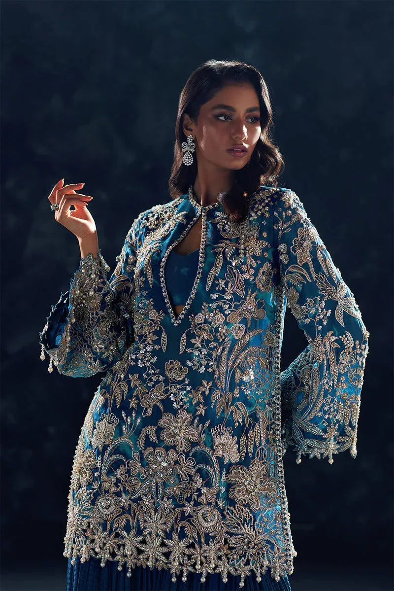 Soraya Oriana Luxury Formals Navy Organza – view 1 – Poshaq
