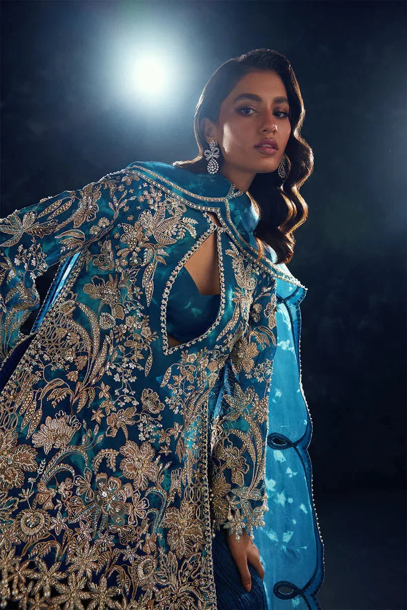 Soraya Oriana Luxury Formals Navy Organza – view 3 – Poshaq