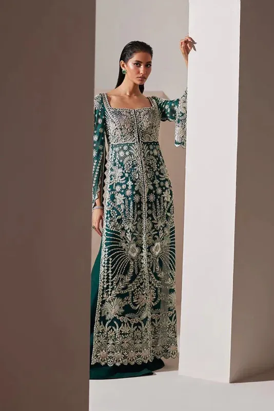 Soraya Oriana Luxury Formals Silver Raw Silk – view 1 – Poshaq