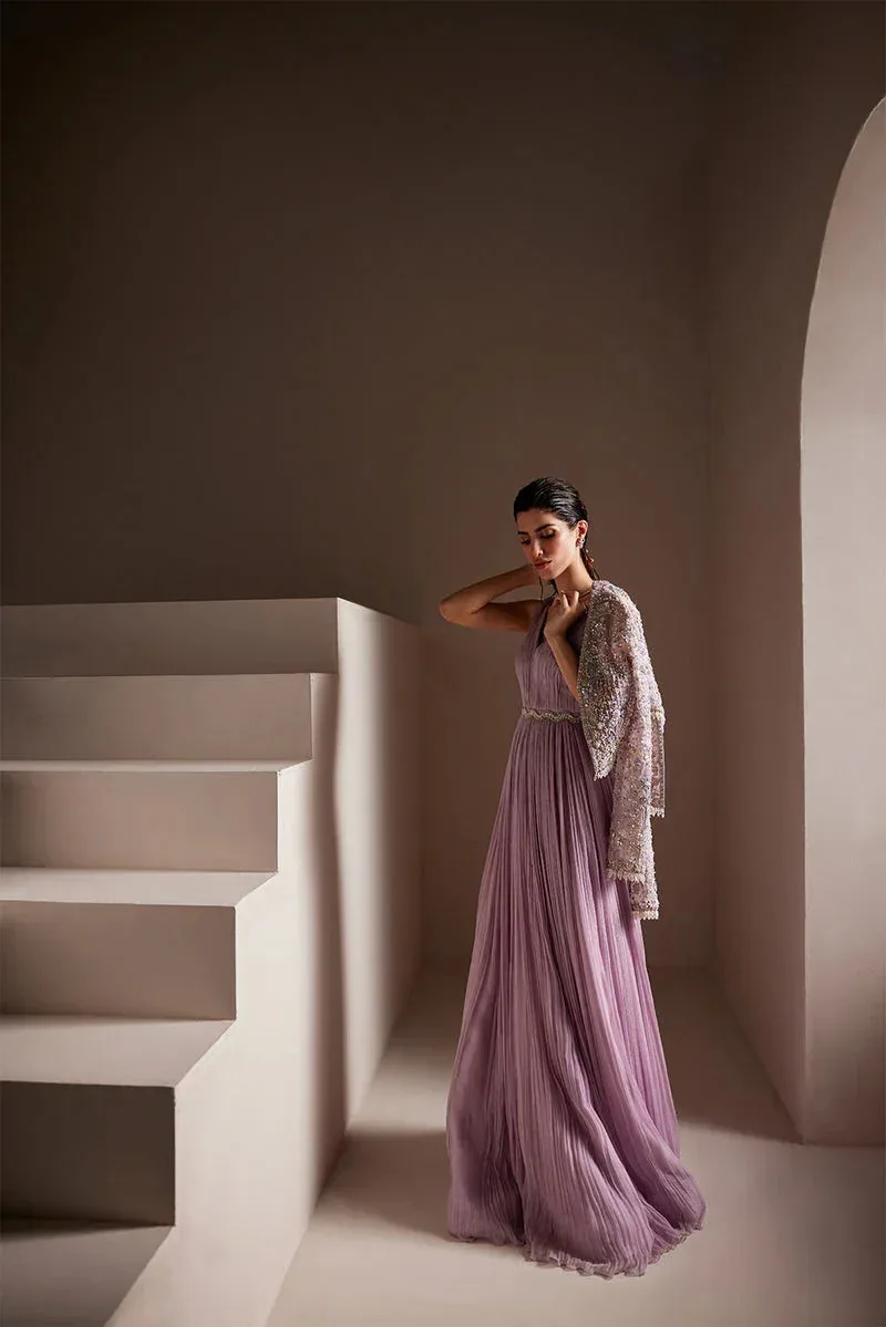 Soraya Oriana Luxury Formals Lilac Organza – view 2 – Poshaq