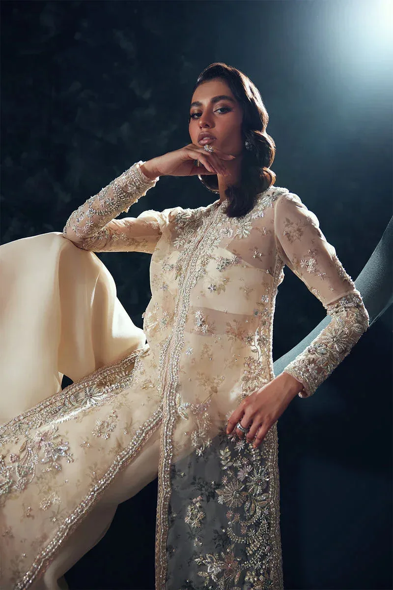 Soraya Oriana Luxury Formals Cream Organza – view 4 – Poshaq