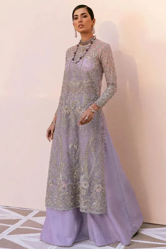 Soraya Amelia Luxury Formals Lilac Raw Silk – view 1 – Poshaq