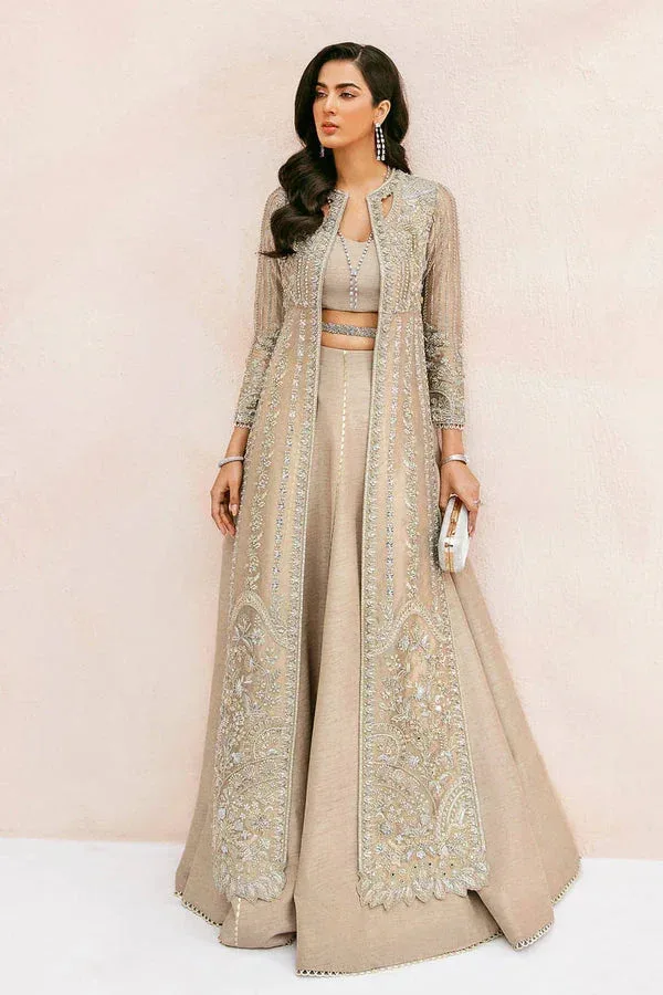 Soraya Amelia Luxury Formals Silver Raw Silk – view 1 – Poshaq