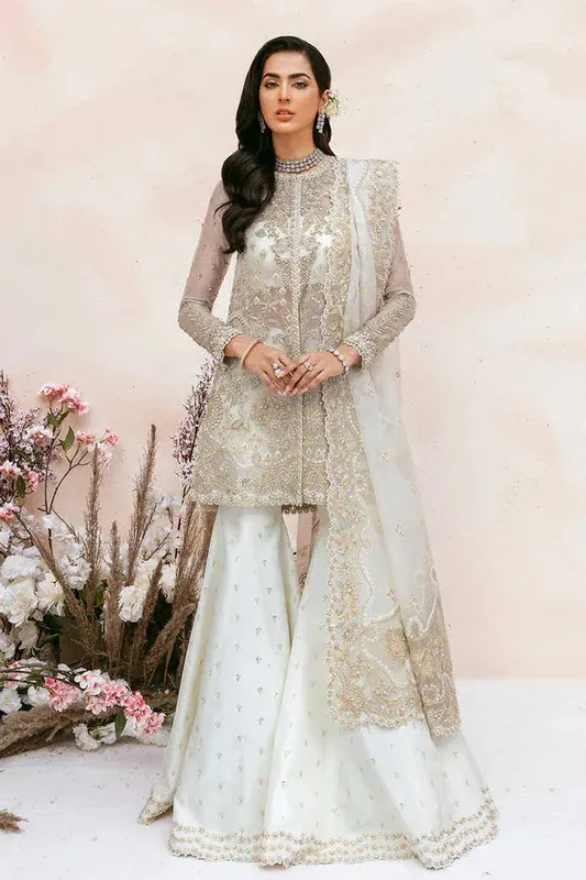 Soraya Amelia Luxury Formals White Raw Silk – view 1 – Poshaq