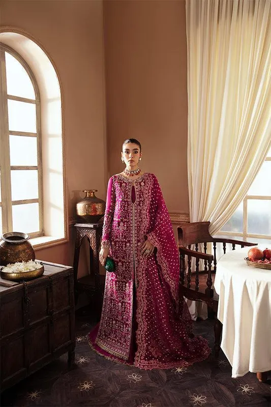 Soraya Fuchsia Organza – view 1 – Poshaq