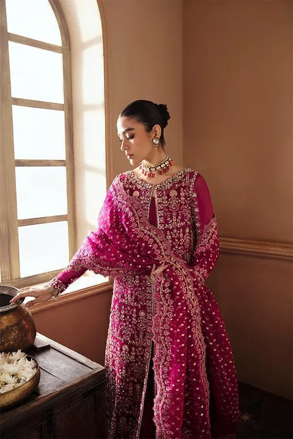Soraya Fuchsia Raw Silk – view 2 – Poshaq