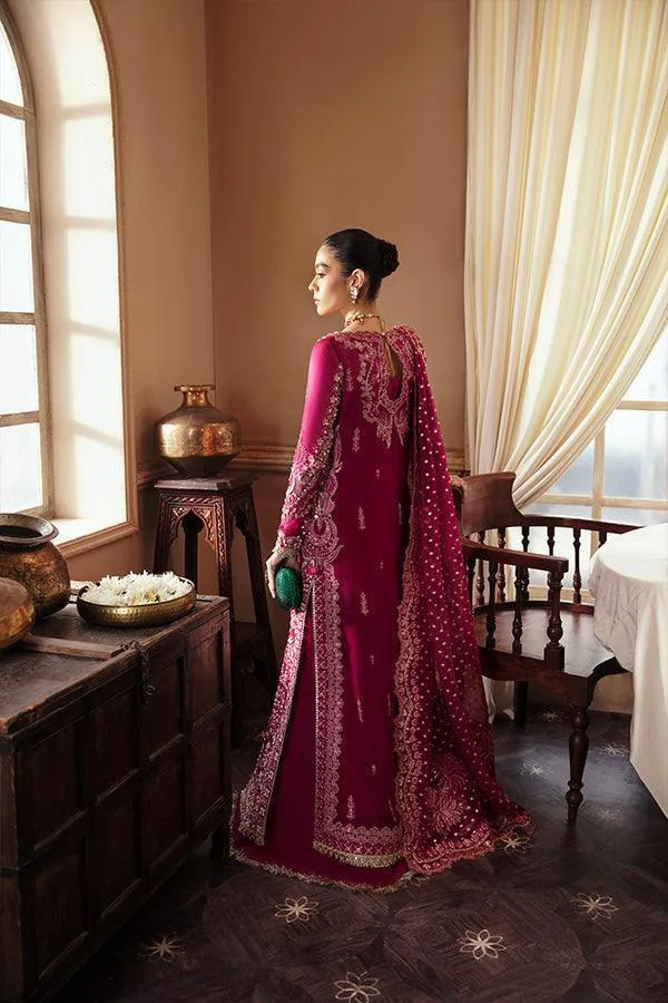 Soraya Fuchsia Raw Silk – view 3 – Poshaq