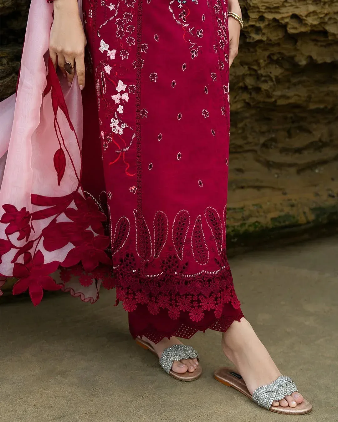 Soraya Pink Organza – view 4 – Poshaq