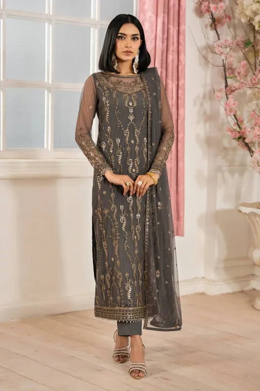Zarif Heer Formals Raw Silk – view 1 – Poshaq