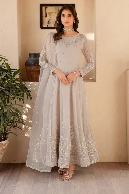 Emaan Adeel Noore Festival Raw Silk – view 1 – Poshaq