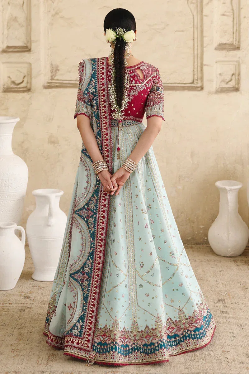 Qalamkar Shadmaani Formals 25 Carmine Raw Silk – view 2 – Poshaq