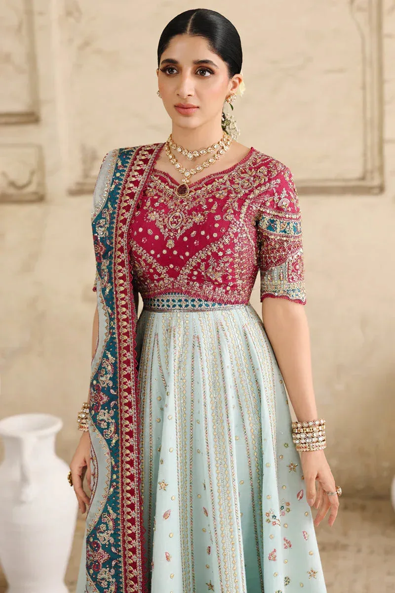 Qalamkar Shadmaani Formals 25 Carmine Raw Silk – view 4 – Poshaq