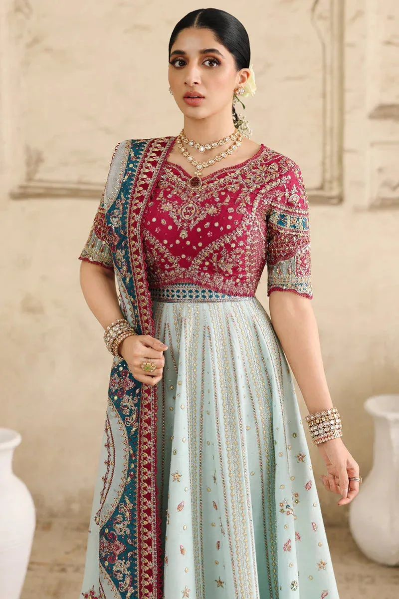 Qalamkar Shadmaani Formals 25 Carmine Raw Silk – view 5 – Poshaq