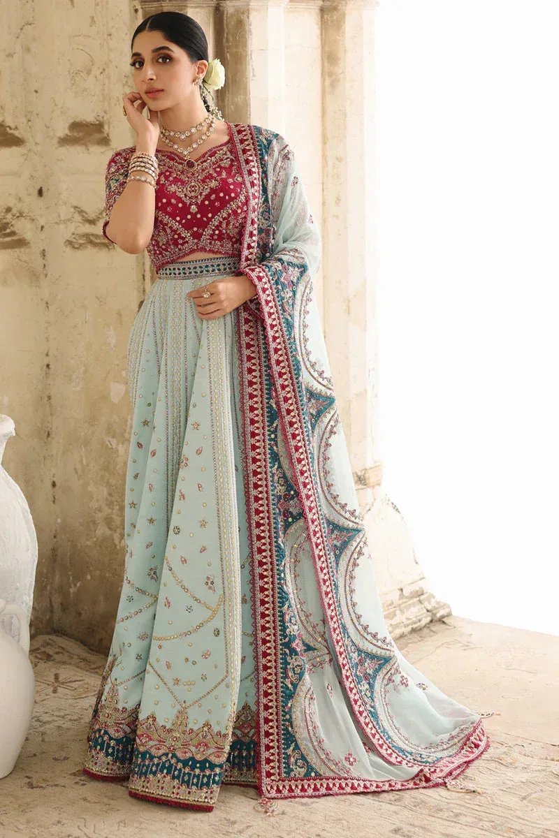 Qalamkar Shadmaani Formals 25 Carmine Raw Silk – view 6 – Poshaq