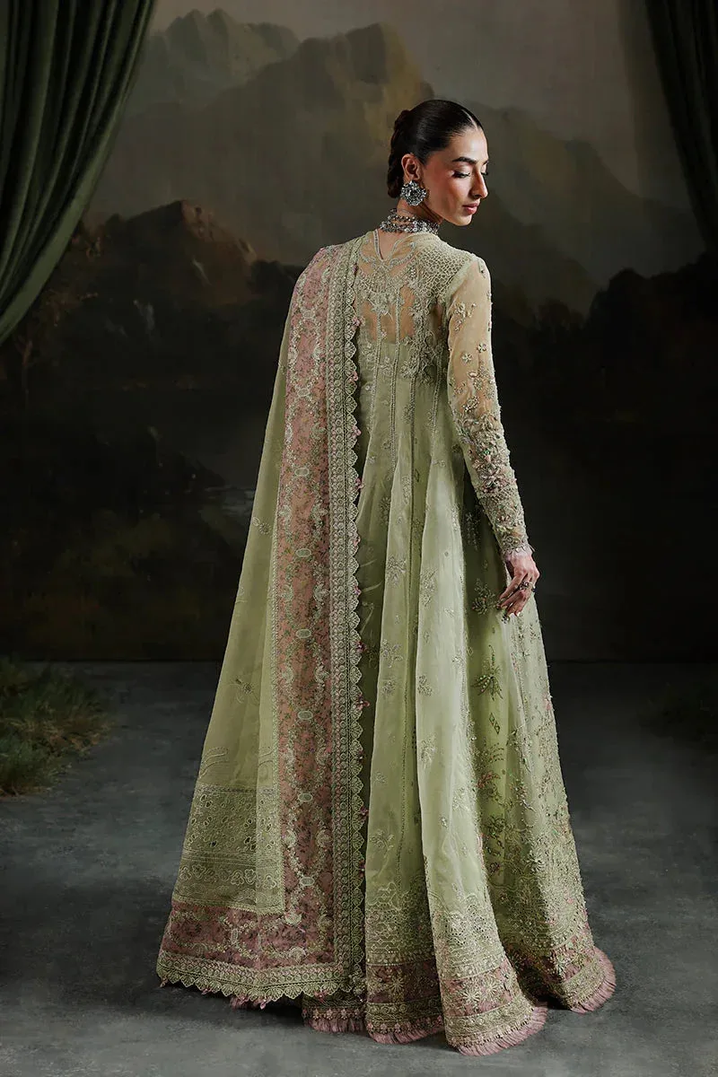 Qalamkar Elirah Formals 25 Sage Raw Silk – view 2 – Poshaq