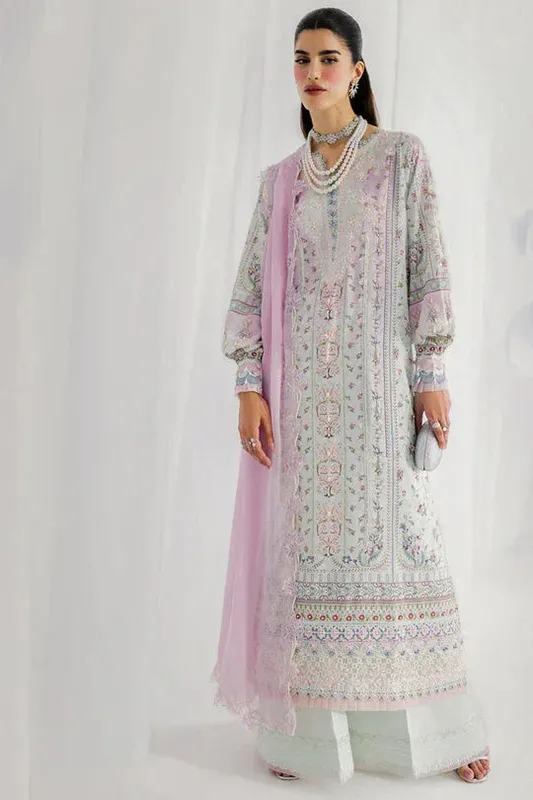 Qalamkar Luxe Silk 25 greenish grey Raw Silk – view 1 – Poshaq