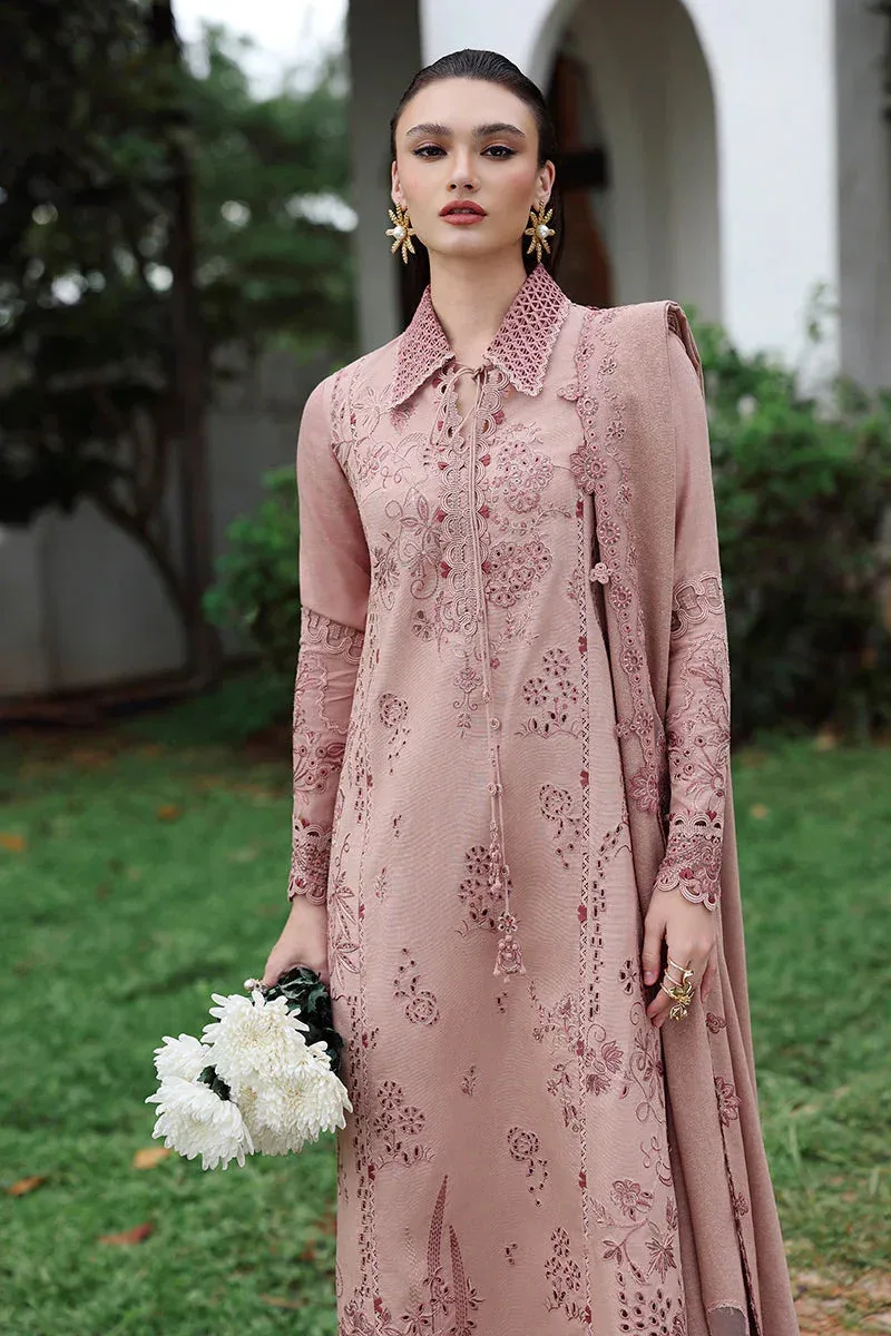 Qalamkar Q Linen 25 Light Brown Linen – view 3 – Poshaq