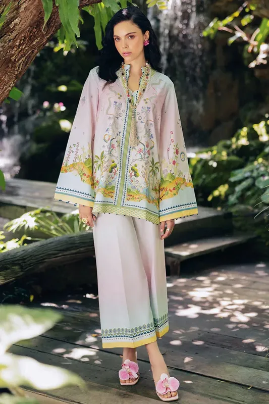 Qalamkar Printed Co Ords 25 Omber Cotton Silk – view 1 – Poshaq