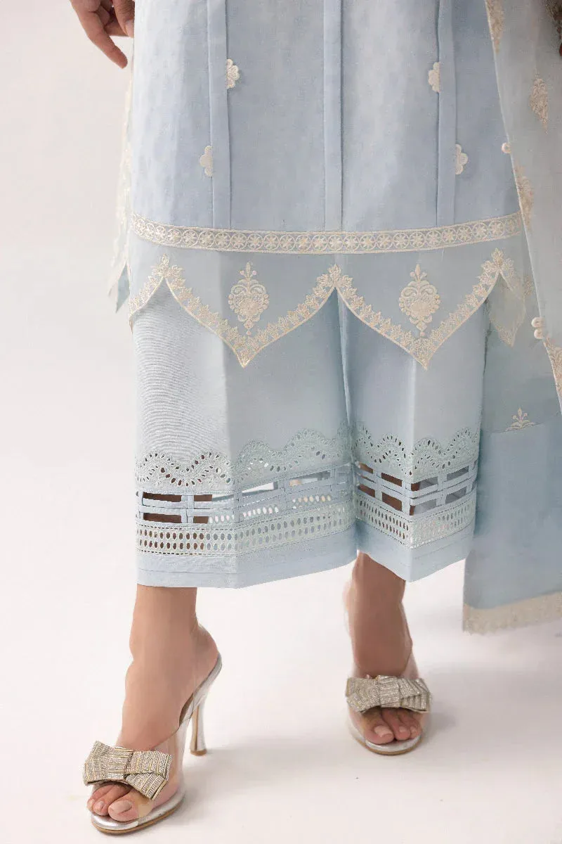 Qalamkar Basic Pret 25 Light Blue Jacquard – view 5 – Poshaq