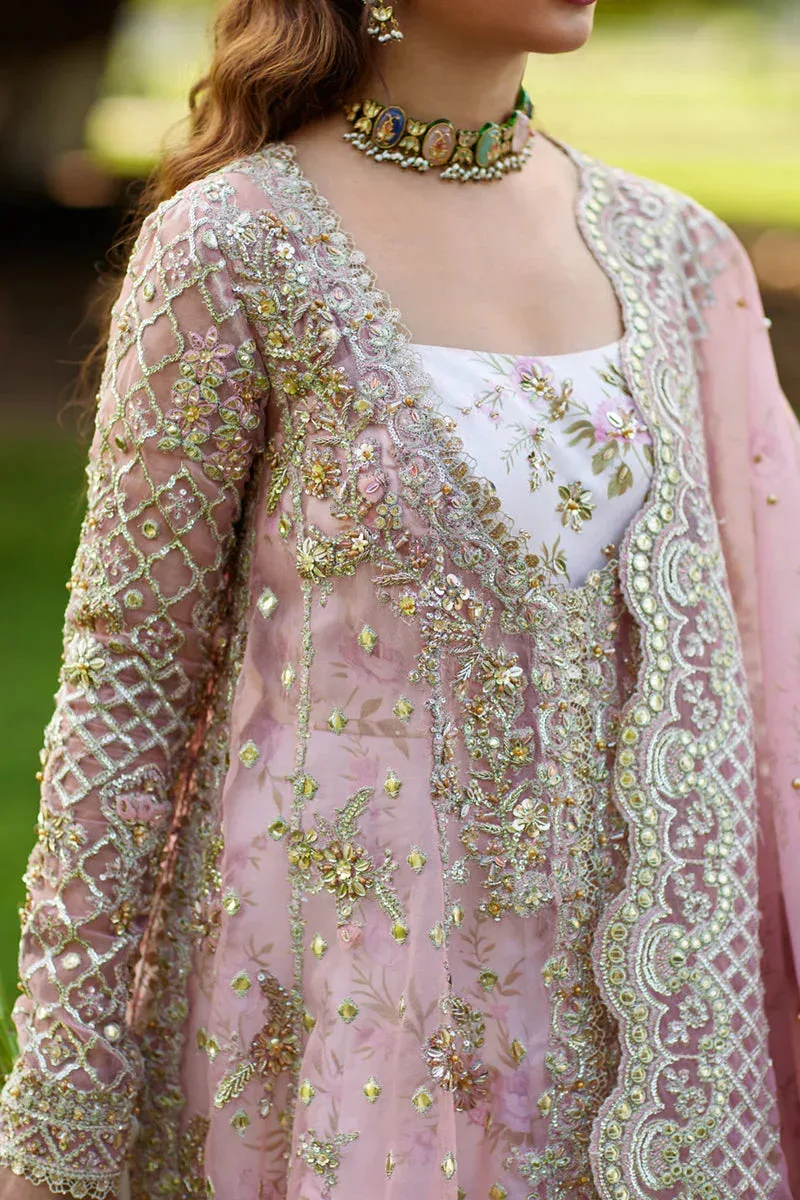Qalamkar Shadmani Luxury Formals Pale Pink Organza – view 2 – Poshaq