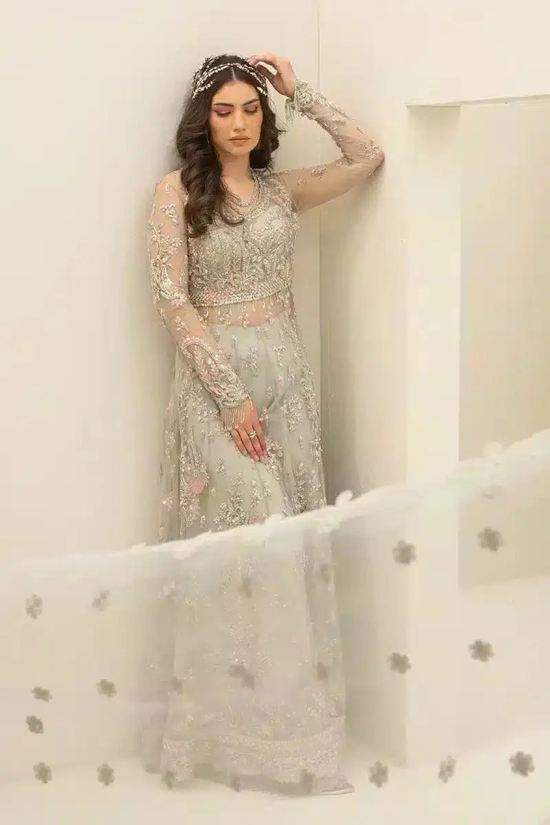 Qalamkar Couture 23 Grey Raw Silk – view 7 – Poshaq