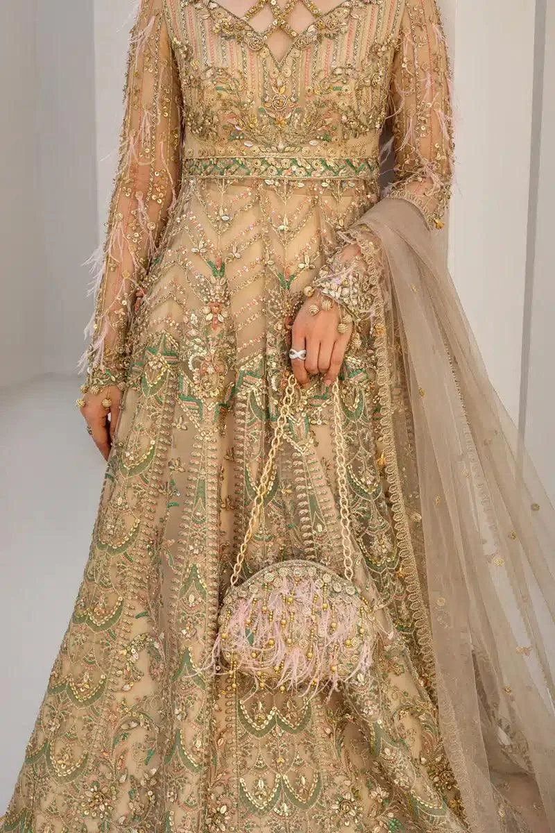 Qalamkar Couture 23 Beige Raw Silk – view 5 – Poshaq