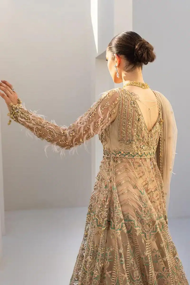 Qalamkar Couture 23 Beige Raw Silk – view 7 – Poshaq