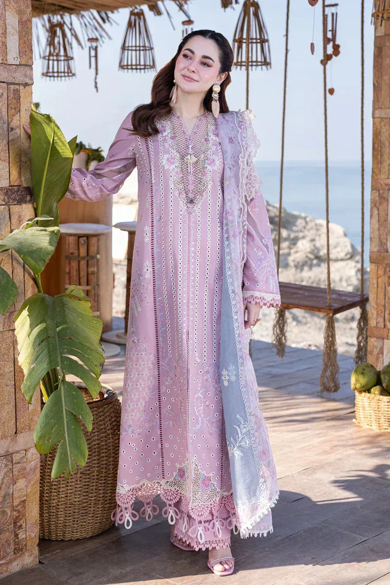 Qalamkar Sahil Kinare Luxury Lawn Lilac Lawn – view 1 – Poshaq