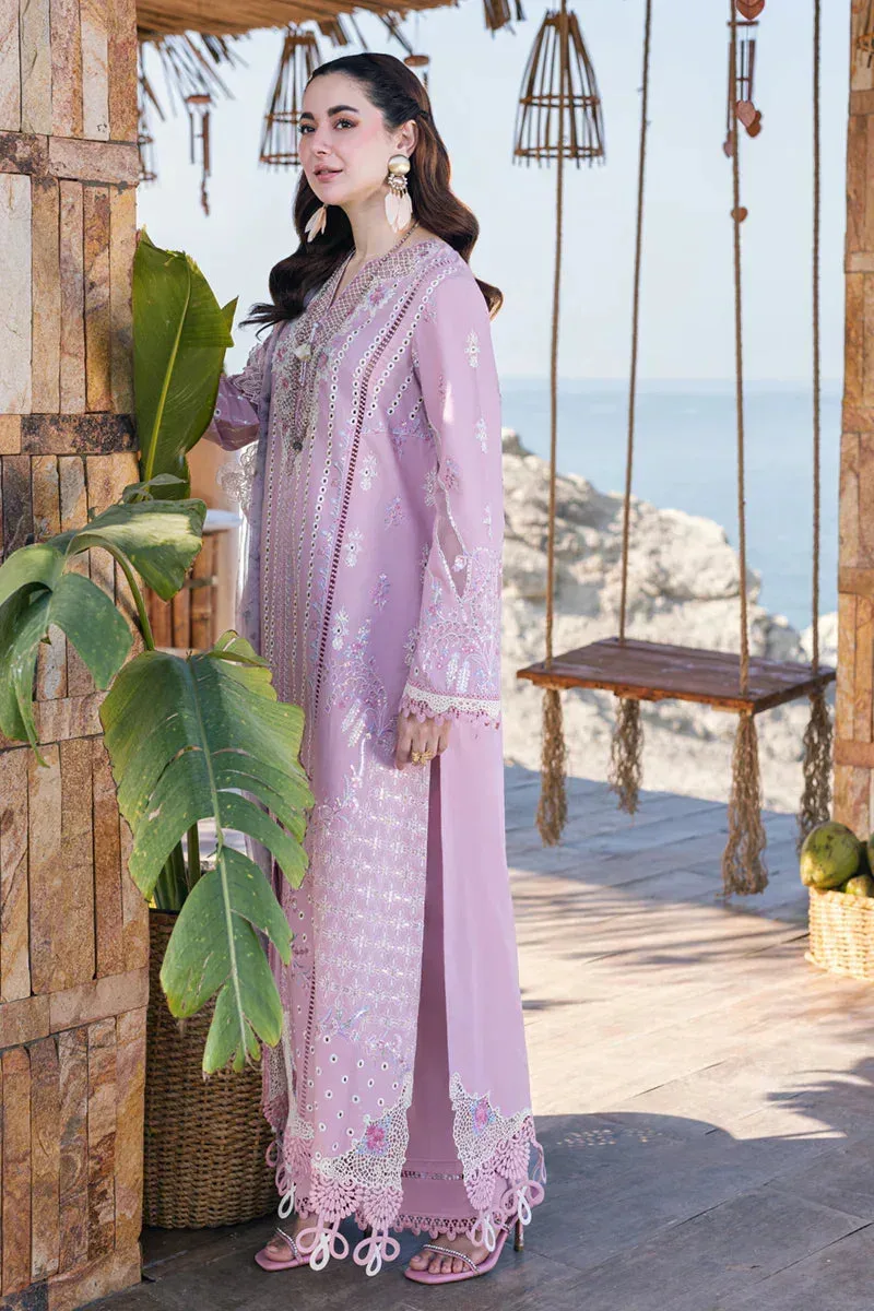Qalamkar Sahil Kinare Luxury Lawn Lilac Lawn – view 2 – Poshaq