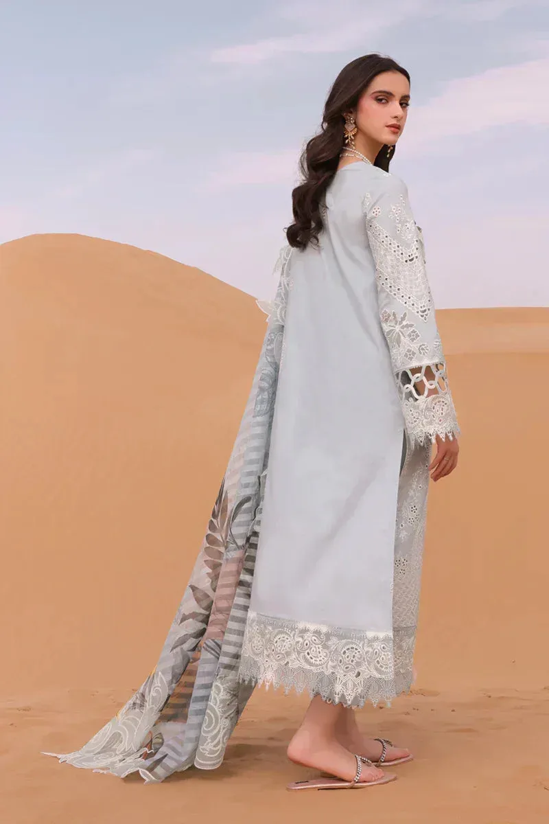 Qalamkar Chikankari Eid Edit 24 Grey Lawn – view 2 – Poshaq