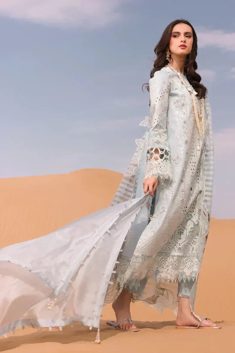 Qalamkar Chikankari Eid Edit 24 Grey Lawn – view 4 – Poshaq