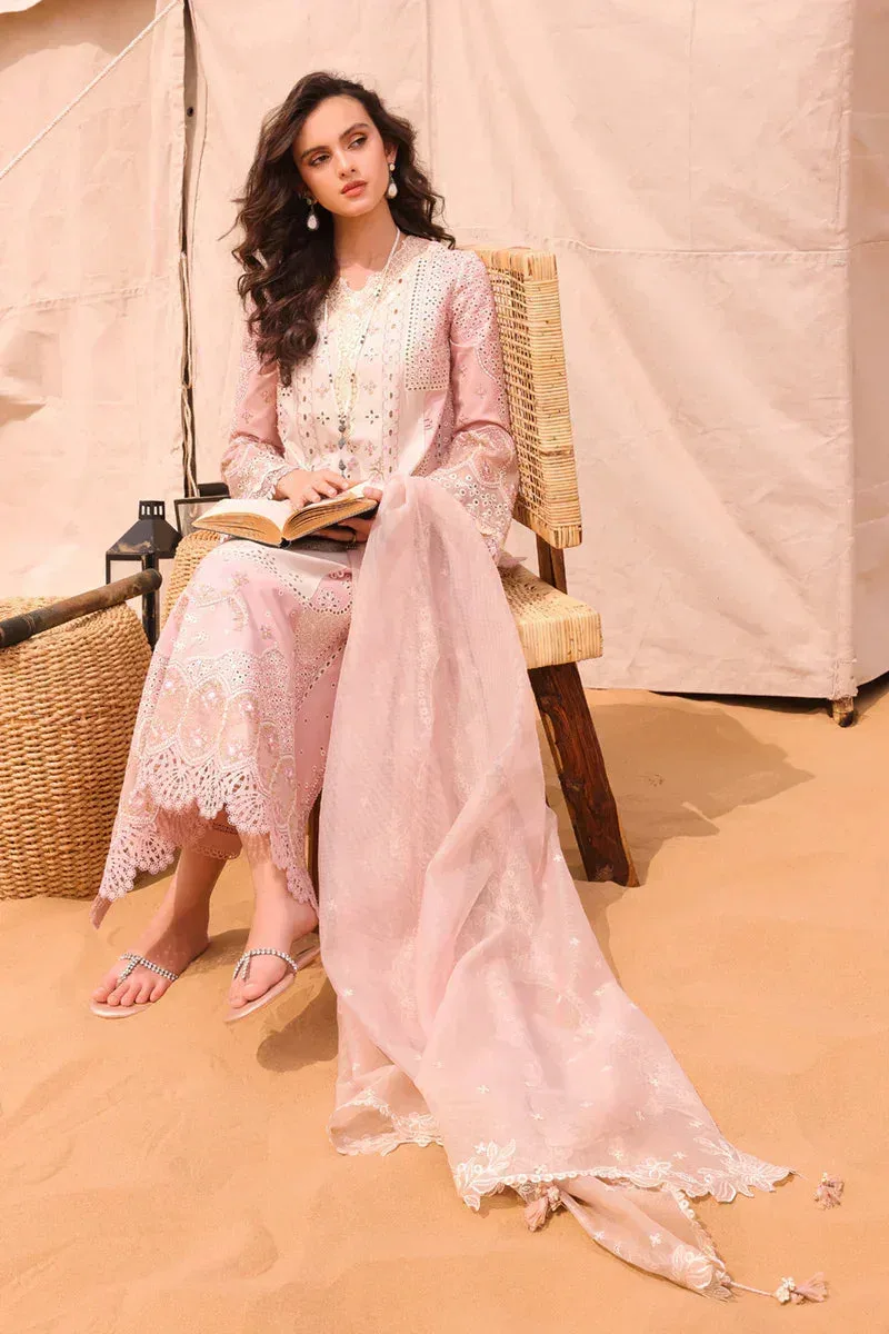 Qalamkar Chikankari Eid Edit 24 Pink Lawn – view 5 – Poshaq