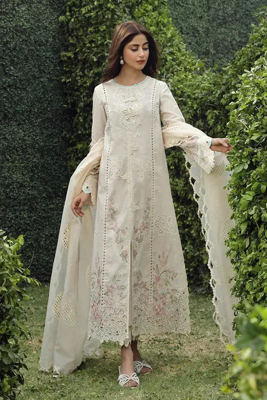 Qalamkar Festive Lawn 2024 Organza – view 1 – Poshaq