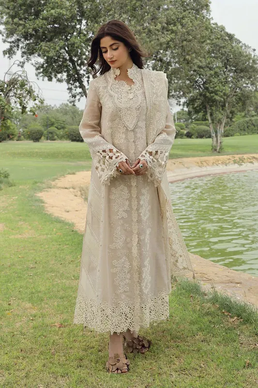 Qalamkar Festive Lawn 2024 Organza – view 1 – Poshaq