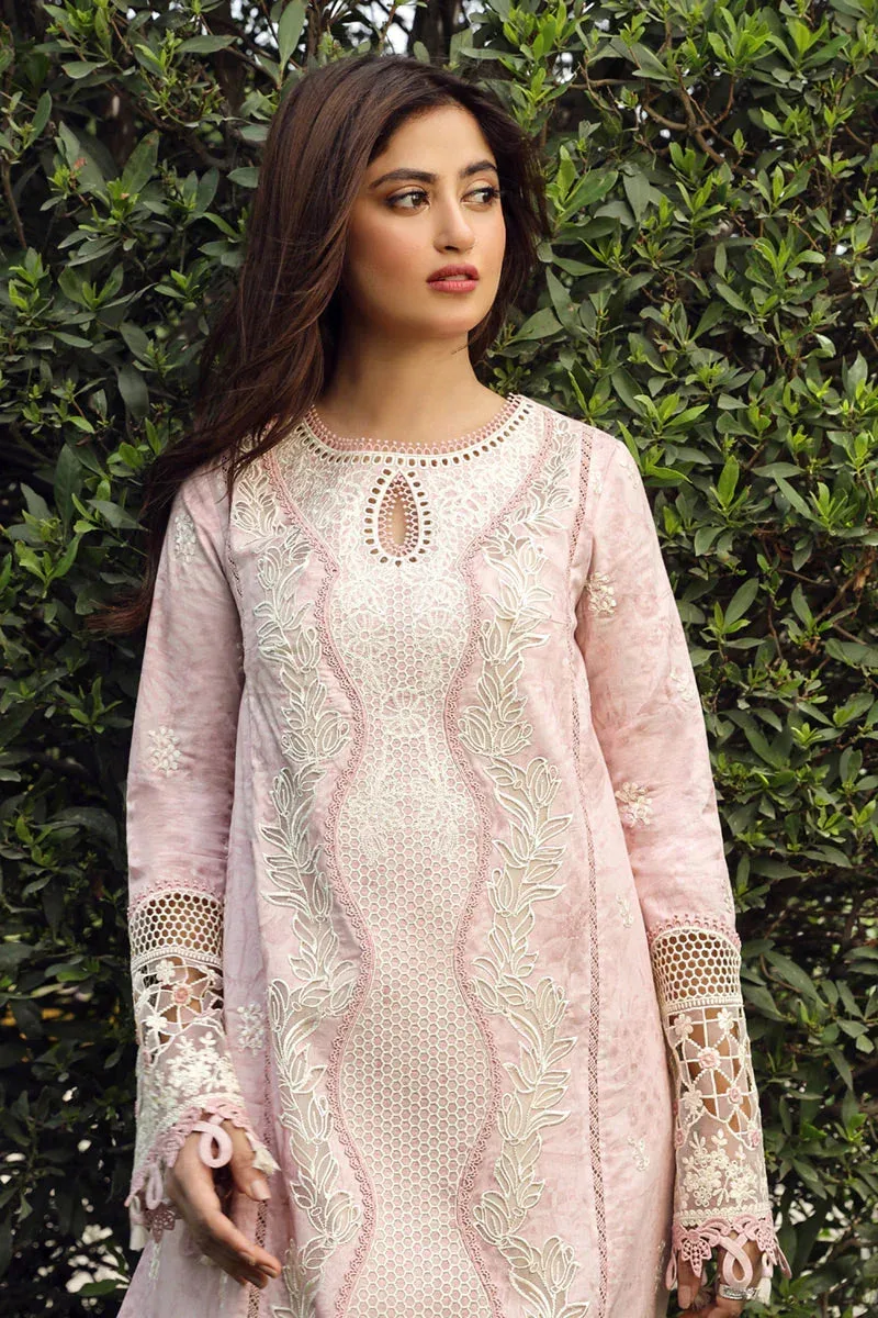 Qalamkar Festive Lawn 2024 Pink Organza – view 3 – Poshaq