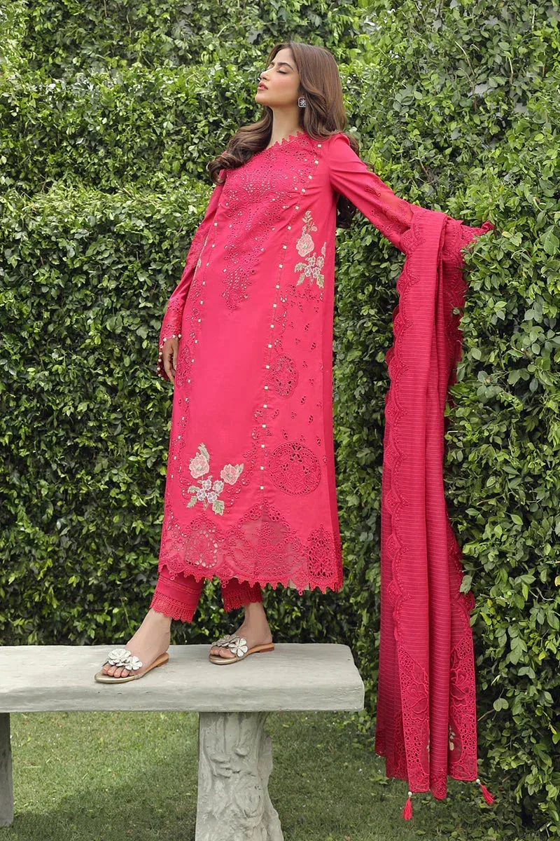 Qalamkar Festive Lawn 2024 Red Jacquard – view 5 – Poshaq