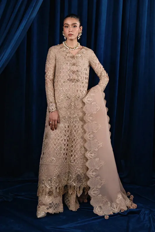 Qalamkar Luxe Pret Raw Silk – view 1 – Poshaq