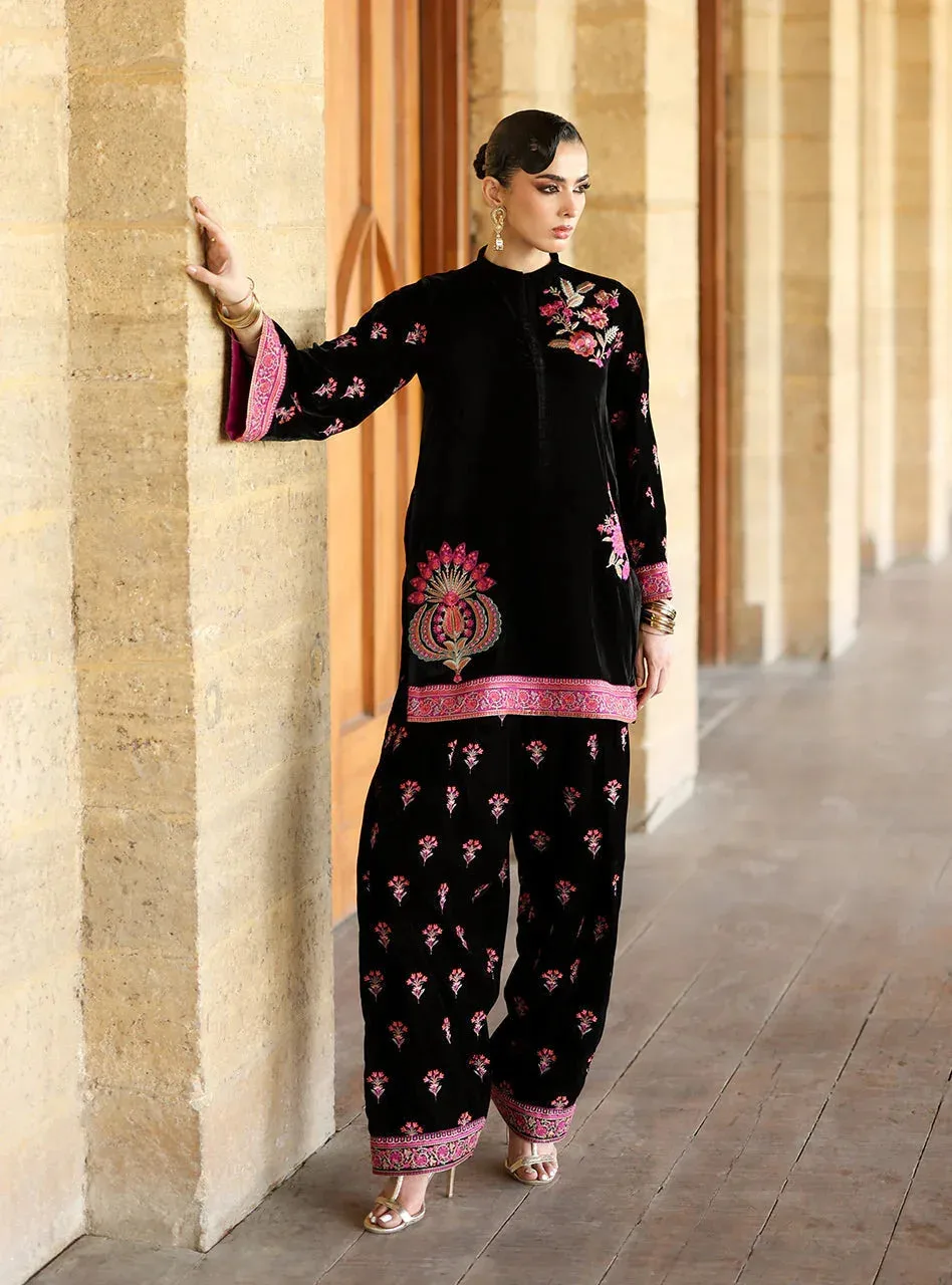 Zainab Chottani Velura Velvet Edit 25 Black Organza – view 3 – Poshaq