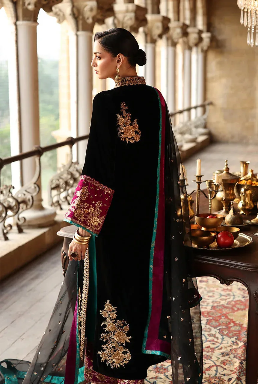 Zainab Chottani Velura Velvet Edit 25 Black Organza – view 2 – Poshaq