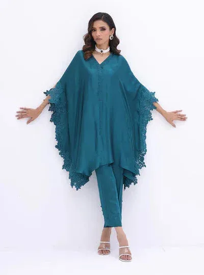 Zainab Chottani The Kaftan Edit Zinc Silk – view 1 – Poshaq