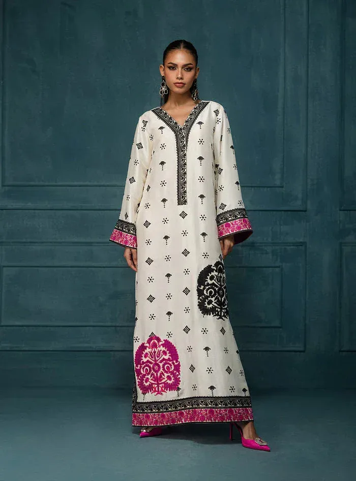 Zainab Chottani Luxe Edit 25 White Raw Silk – view 1 – Poshaq