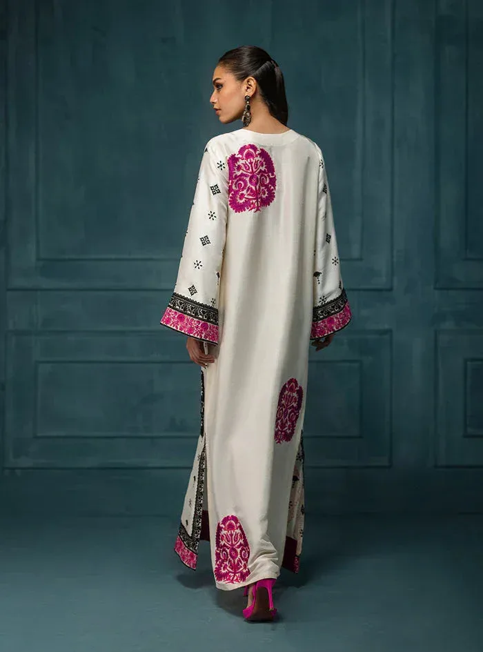 Zainab Chottani Luxe Edit 25 White Raw Silk – view 2 – Poshaq